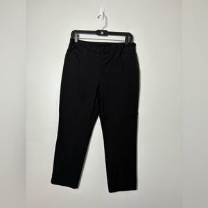 chicos size 1 (US 8) Black Pull On Capri‎ Pockets Office Comfort